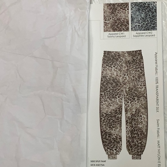 Lisa Blue AFRICAN QUEEN Side Split Pant - Sapphire Leopard - Picture 14 of 14